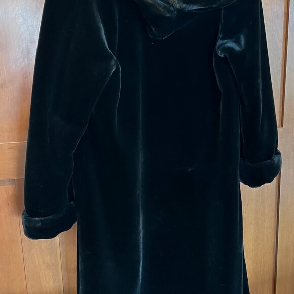 Nuage Full Length Black Faux Fur Sheared Beaver Ankle Length - Picture 3 of 10